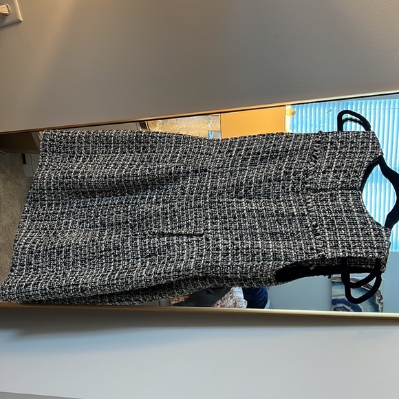 J. Crew Textured Tweed Black & White Dress - A-Line. Work Wear - Picture 5 of 5